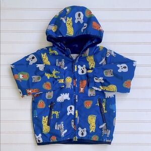 RIGHT EURO COLLECTION EUC Multicolor Zoo Animal Windbreaker Raincoat